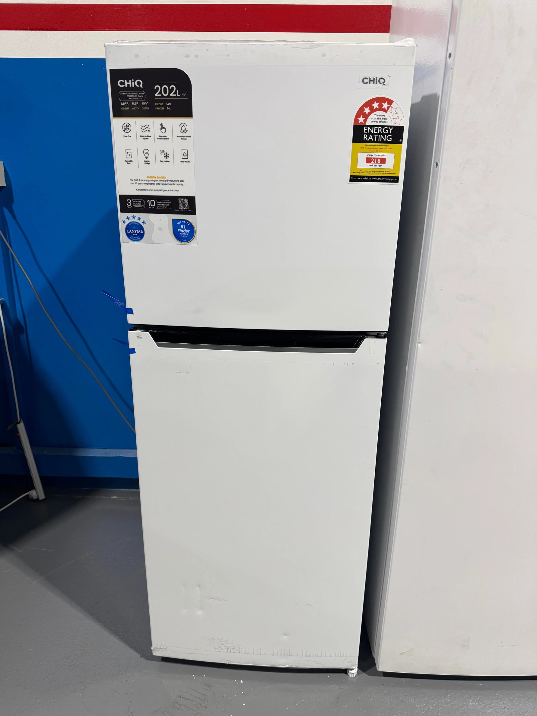 Factory seconds Chiq 202 litres fridge freezer | PERTH