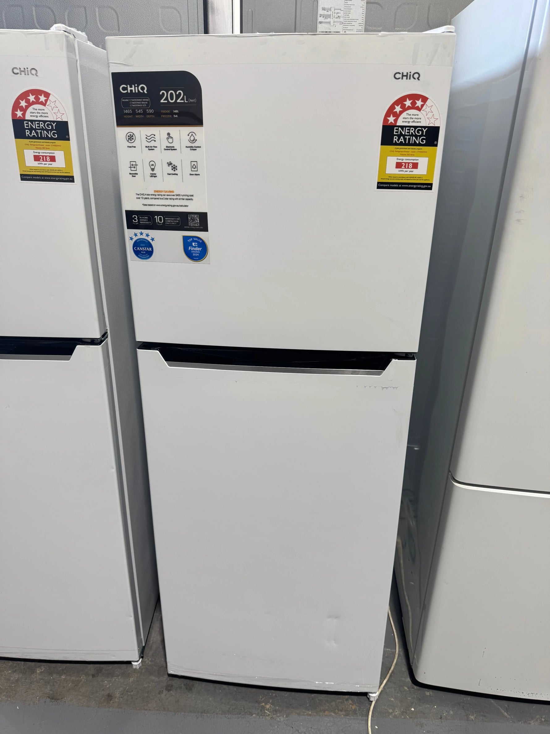 Factory seconds Chiq 202 litres fridge freezer | PERTH