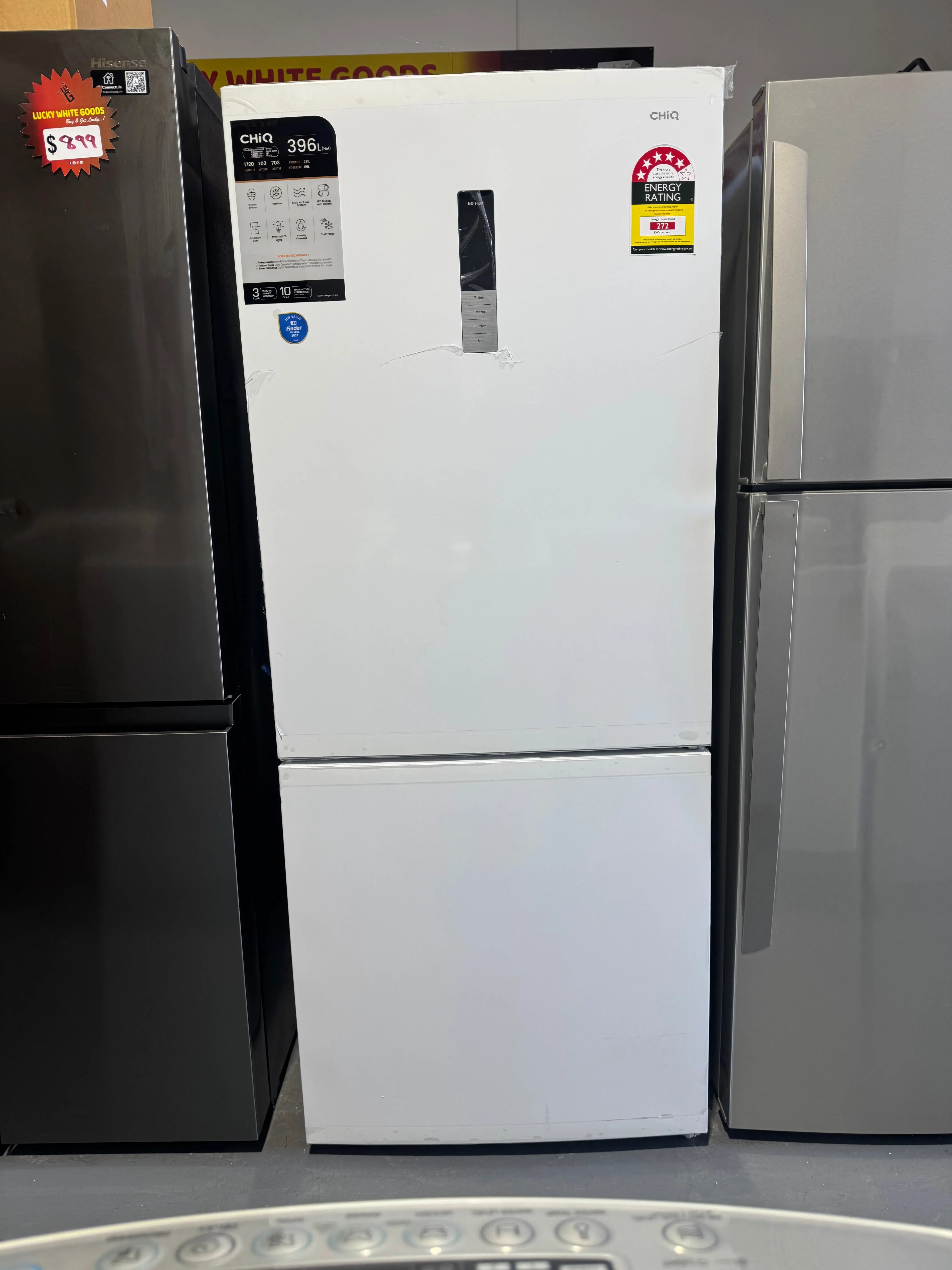 Factory seconds Chiq 396 litres fridge freezer | PERTH