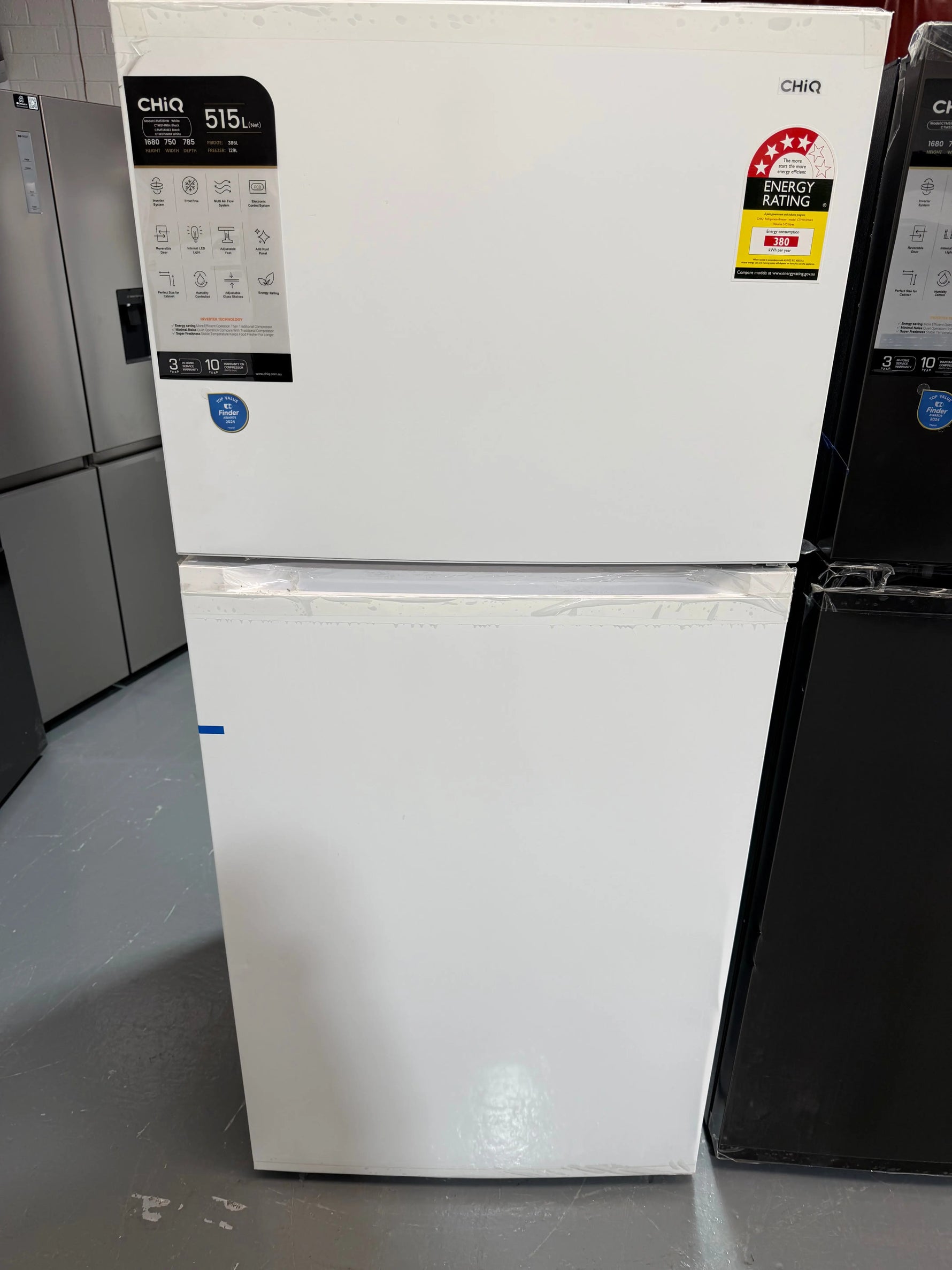 Factory seconds Chiq 515 ltr Top mount fridge freezer Model no -CTM515NW4