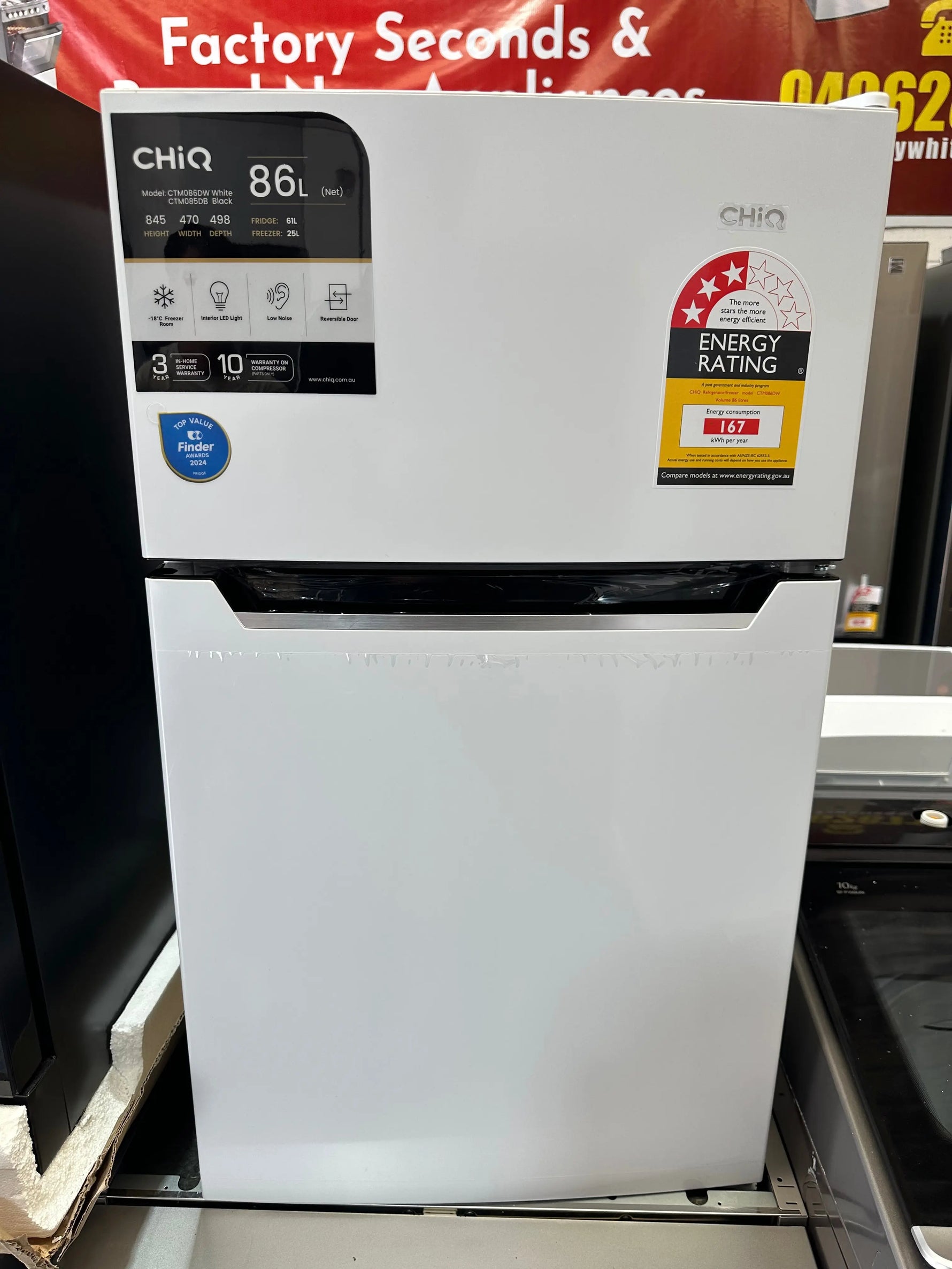 Factory seconds Chiq 86 ltr bar fridge | SYDNEY