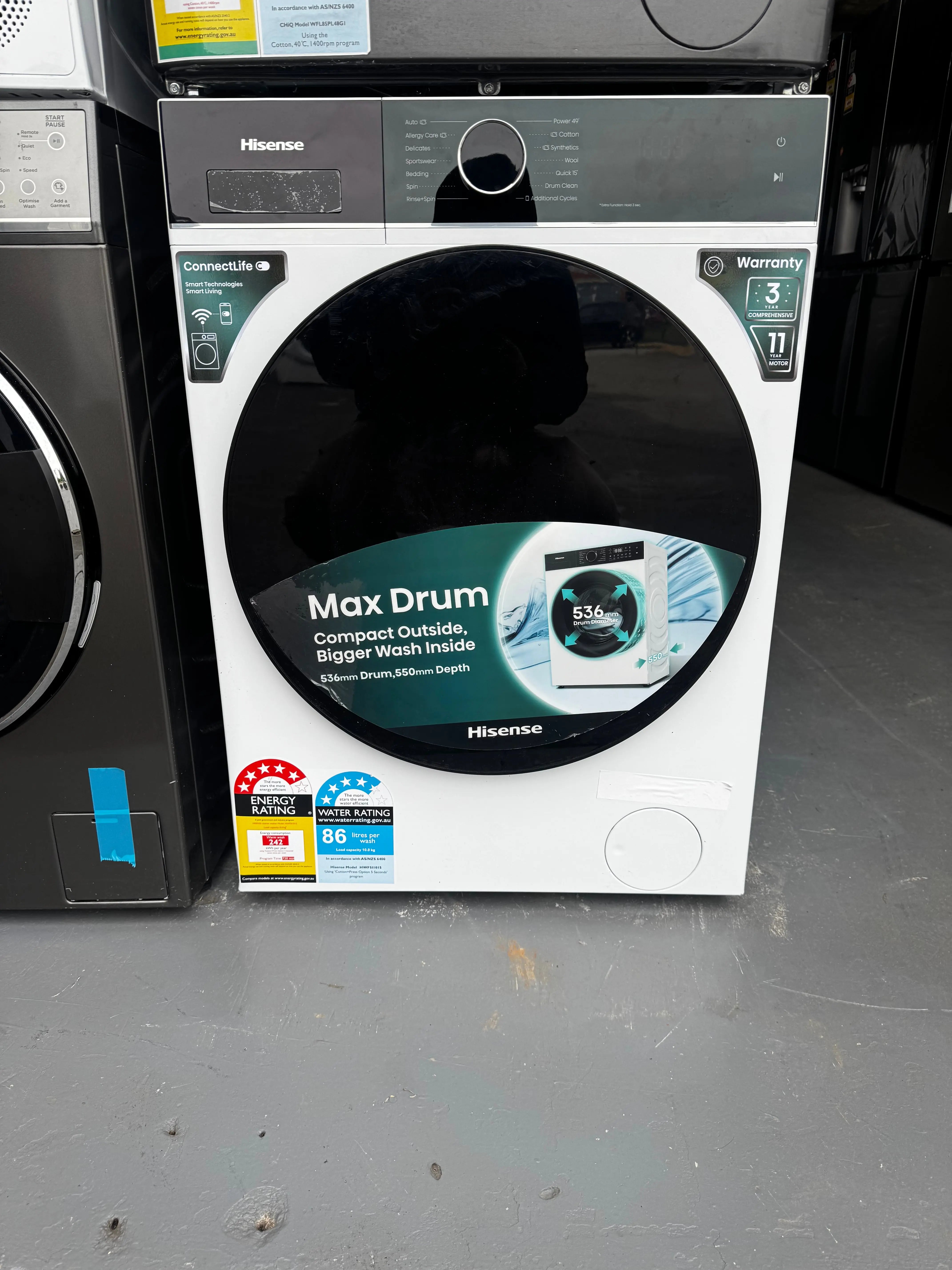 Factory seconds Hisense 10kg washing machine | PERTH