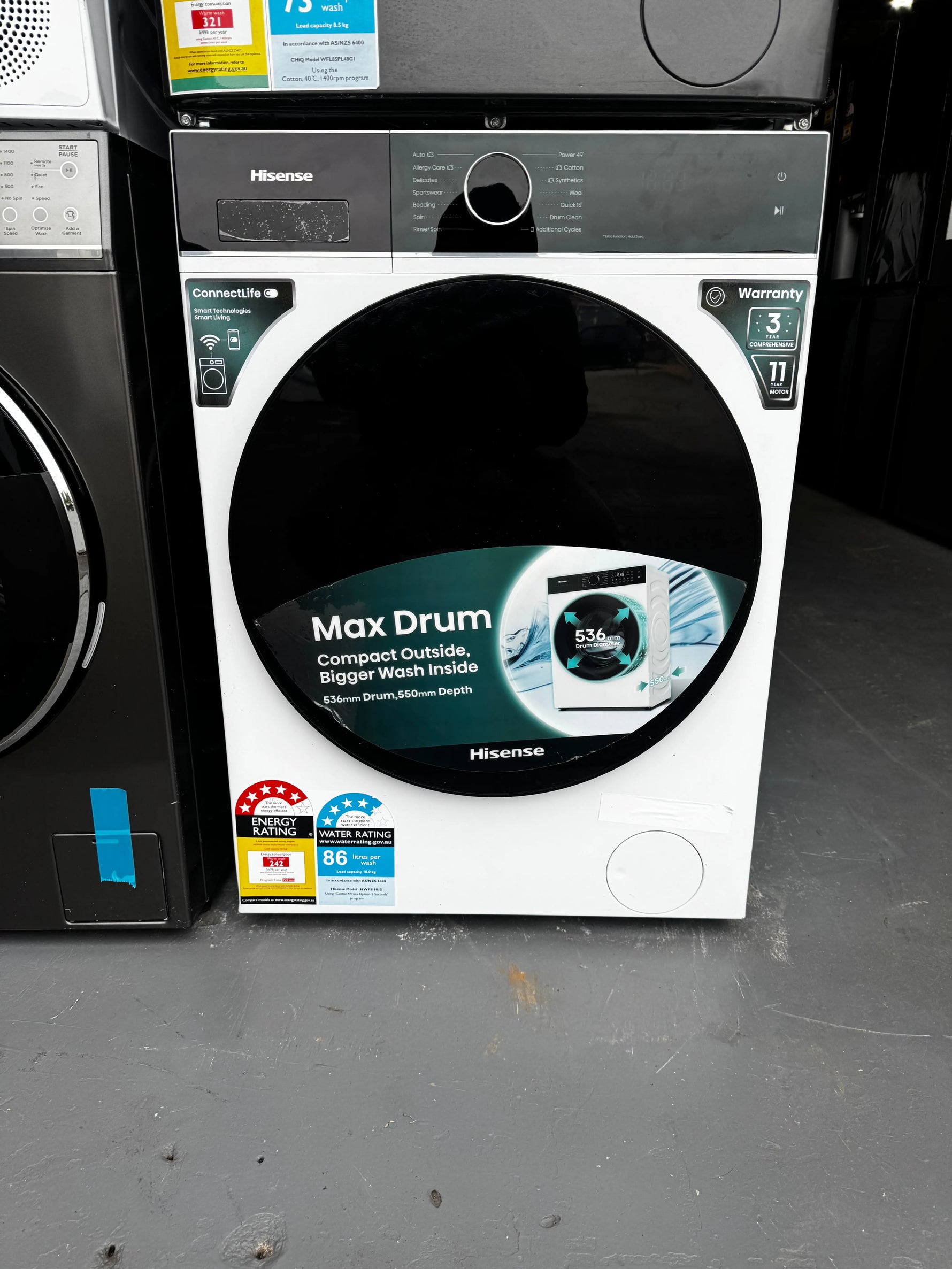 Factory seconds Hisense 10kg washing machine | PERTH
