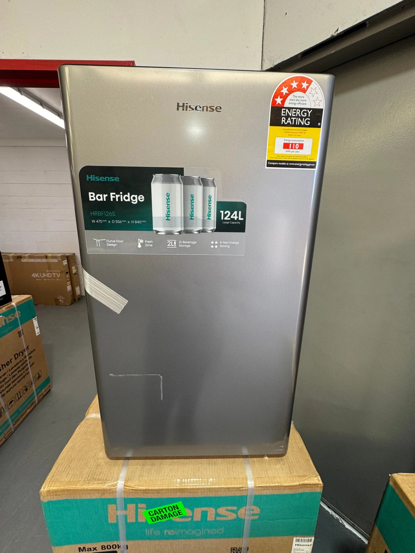 Factory seconds Hisense 124 litres Bar fridge | SYDNEY