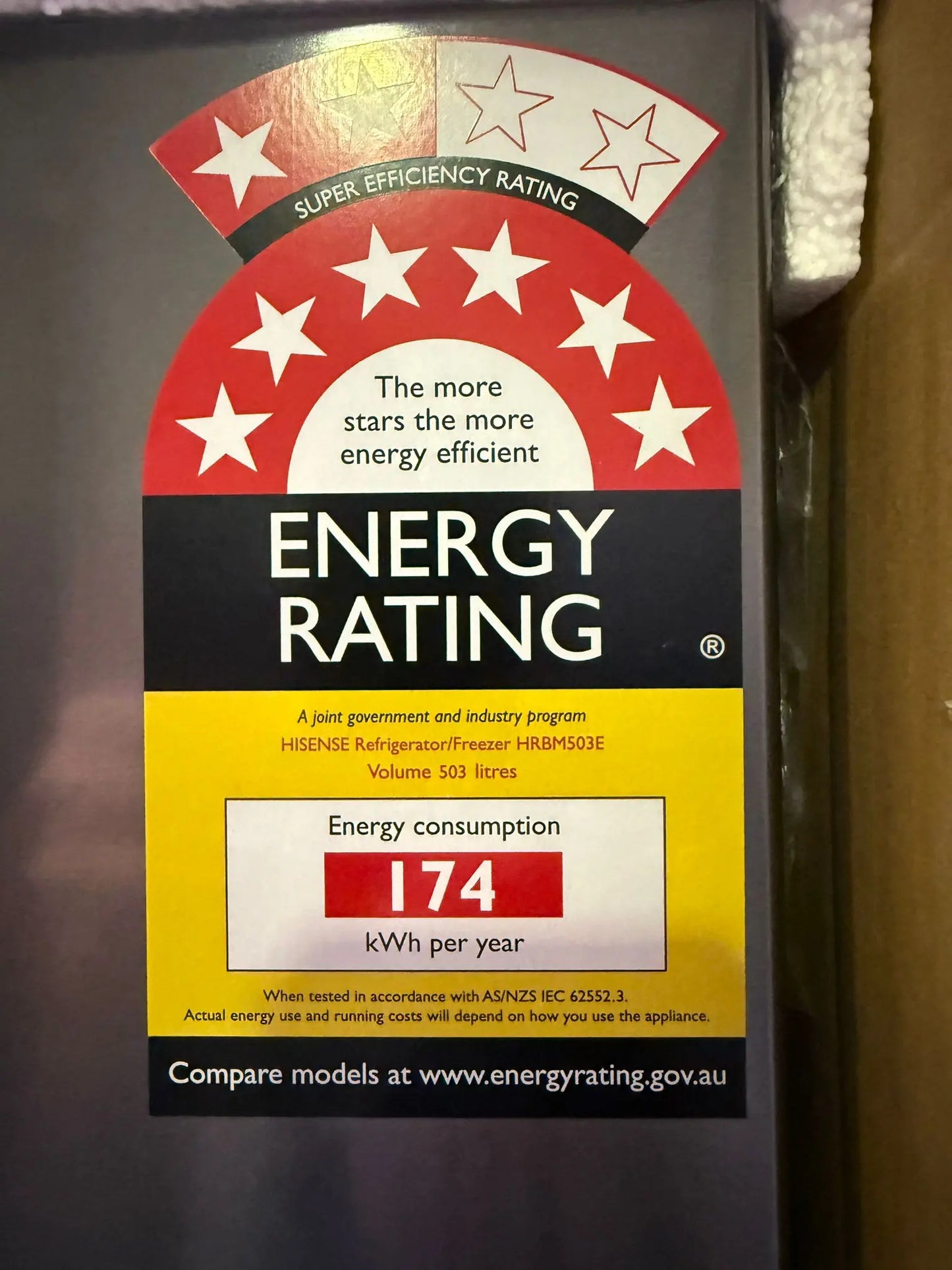 Factory seconds Hisense 503L fridge freezer | BRISBANE