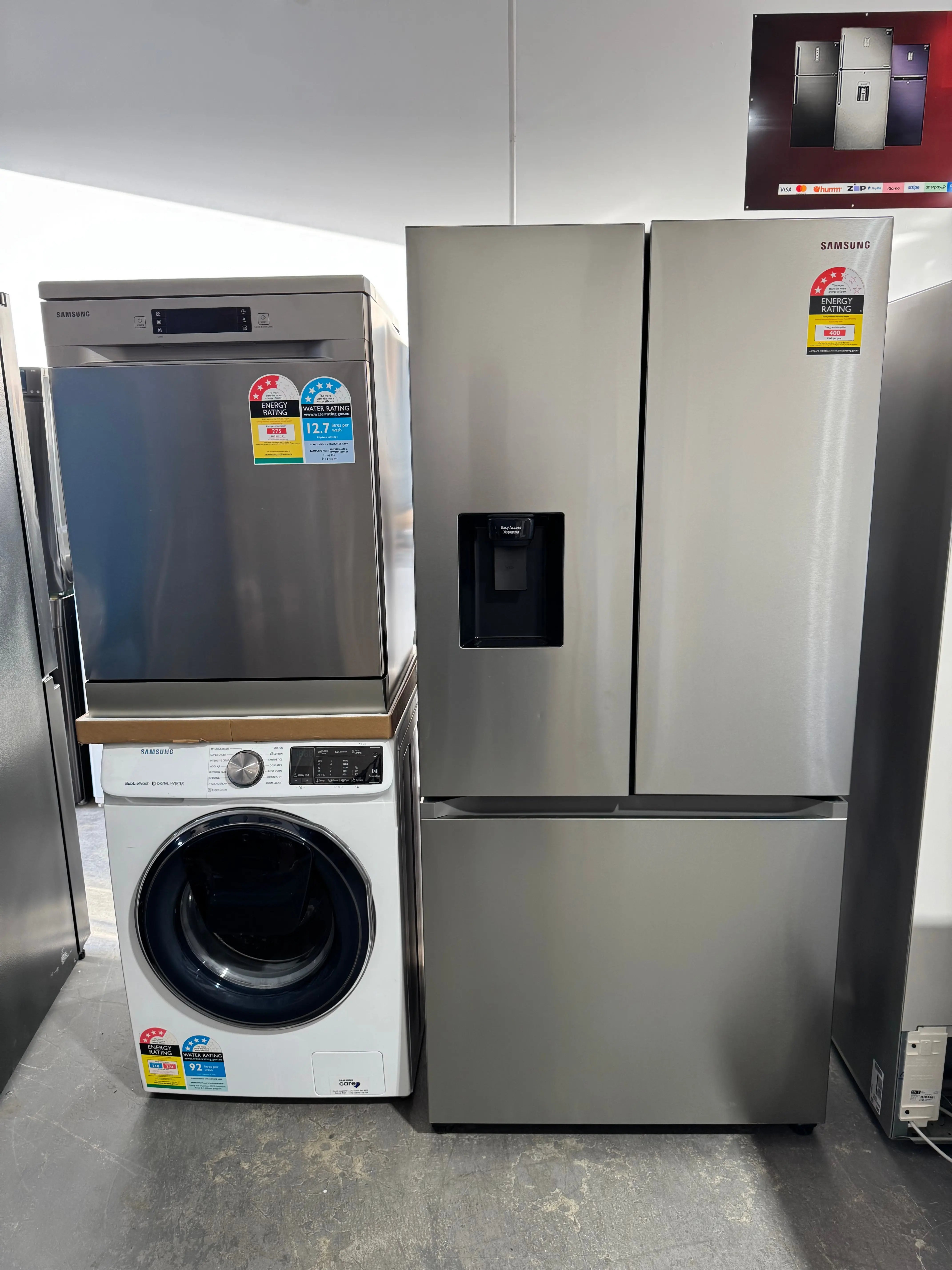 Factory seconds Samsung 14 place setting Dishwasher,refurbished Samsung 495 litres fridge freezer and refurbished Samsung 9.5kg washing machine | PERTH