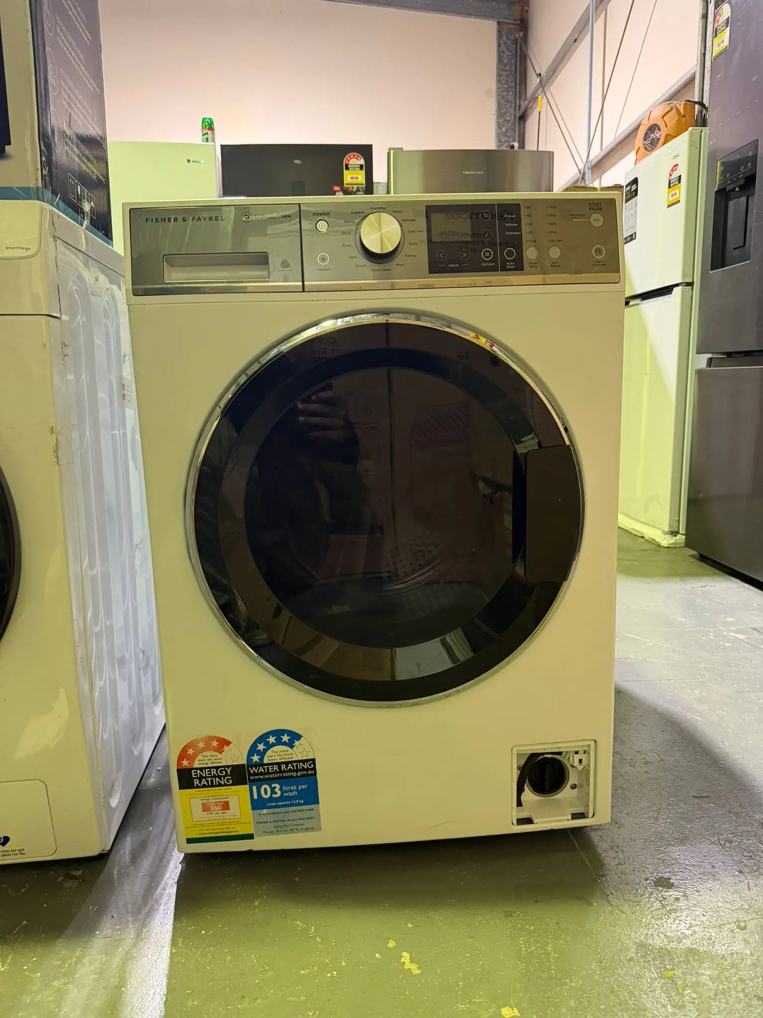 Fisher & Paykel 12kg Front Load Washing Machine White – WH1260FI – Refurbished | BRISBANE