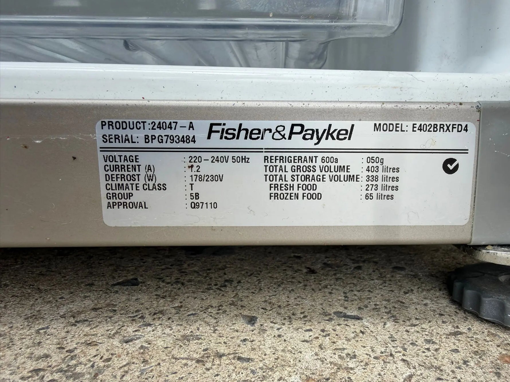 Fisher & Paykel 403L Fridge & Stirling 8kg Washing Machine Combo – Refurbished | BRISBANE