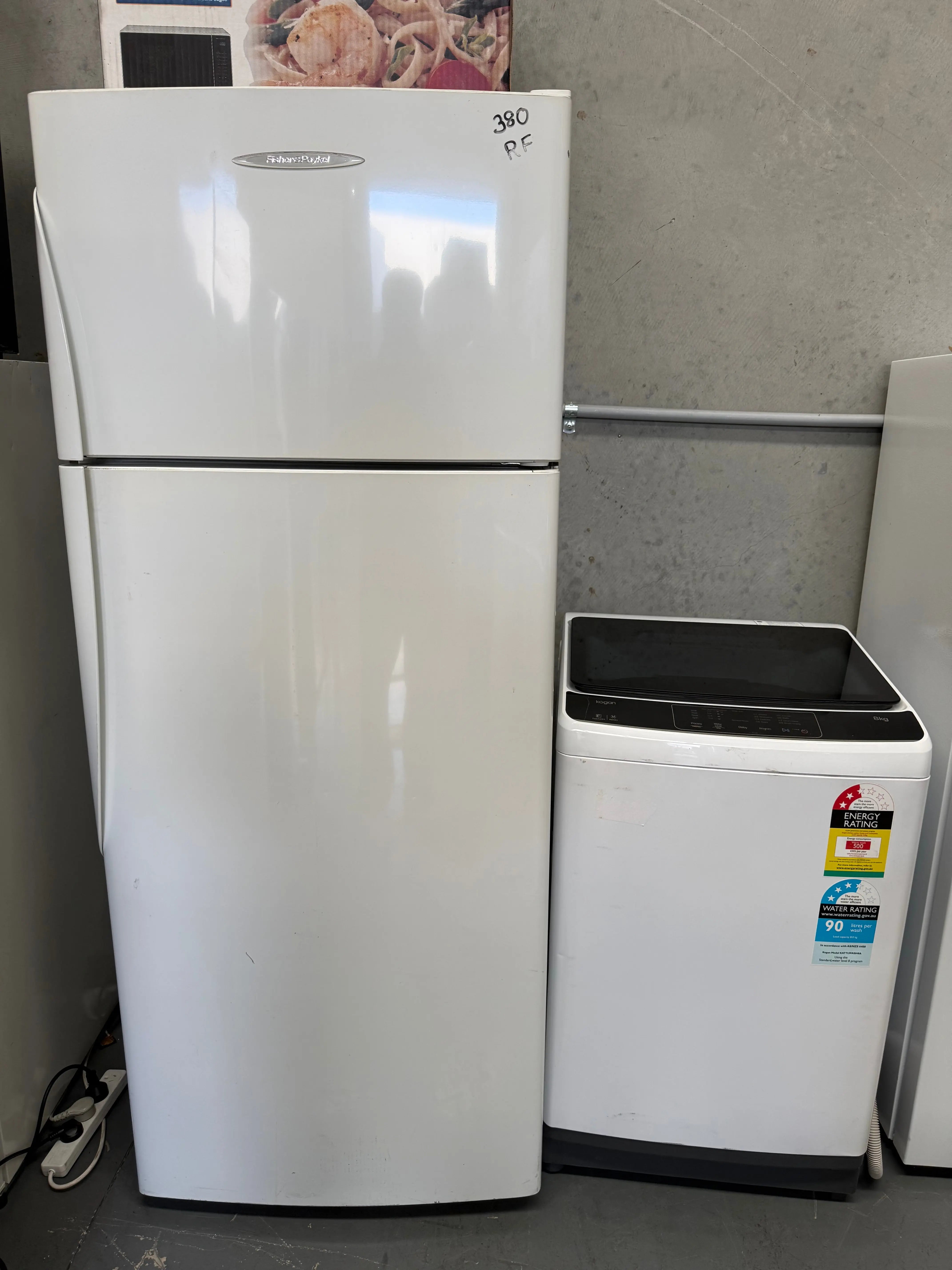 Fisher & Paykel 447L Top Mount Fridge + Kogan 8kg Top Load Washer – Refurbished | MELBOURNE