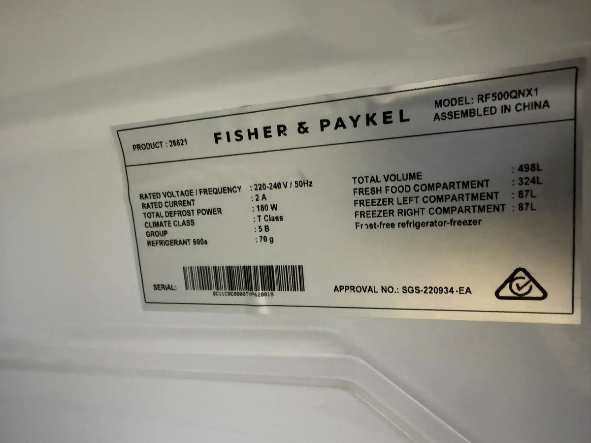 Fisher & Paykel 498L Quad Door Refrigerator Freezer – Refurbished | BRISBANE
