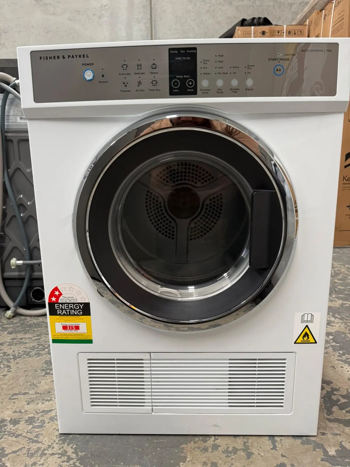 Fisher & Paykel 7kg Auto-Sensing Vented Dryer - Factory Second | MELBOURNE