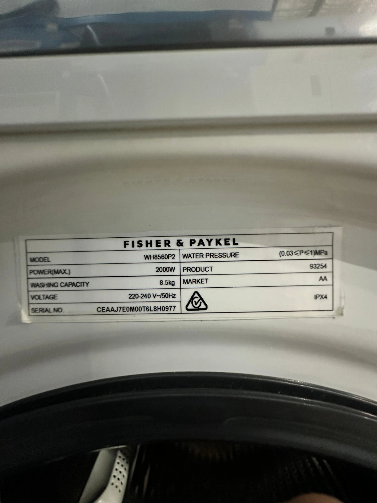 Fisher & Paykel 8.5kg WashSmart™ Front Load Washing Machine – Refurbished | PERTH