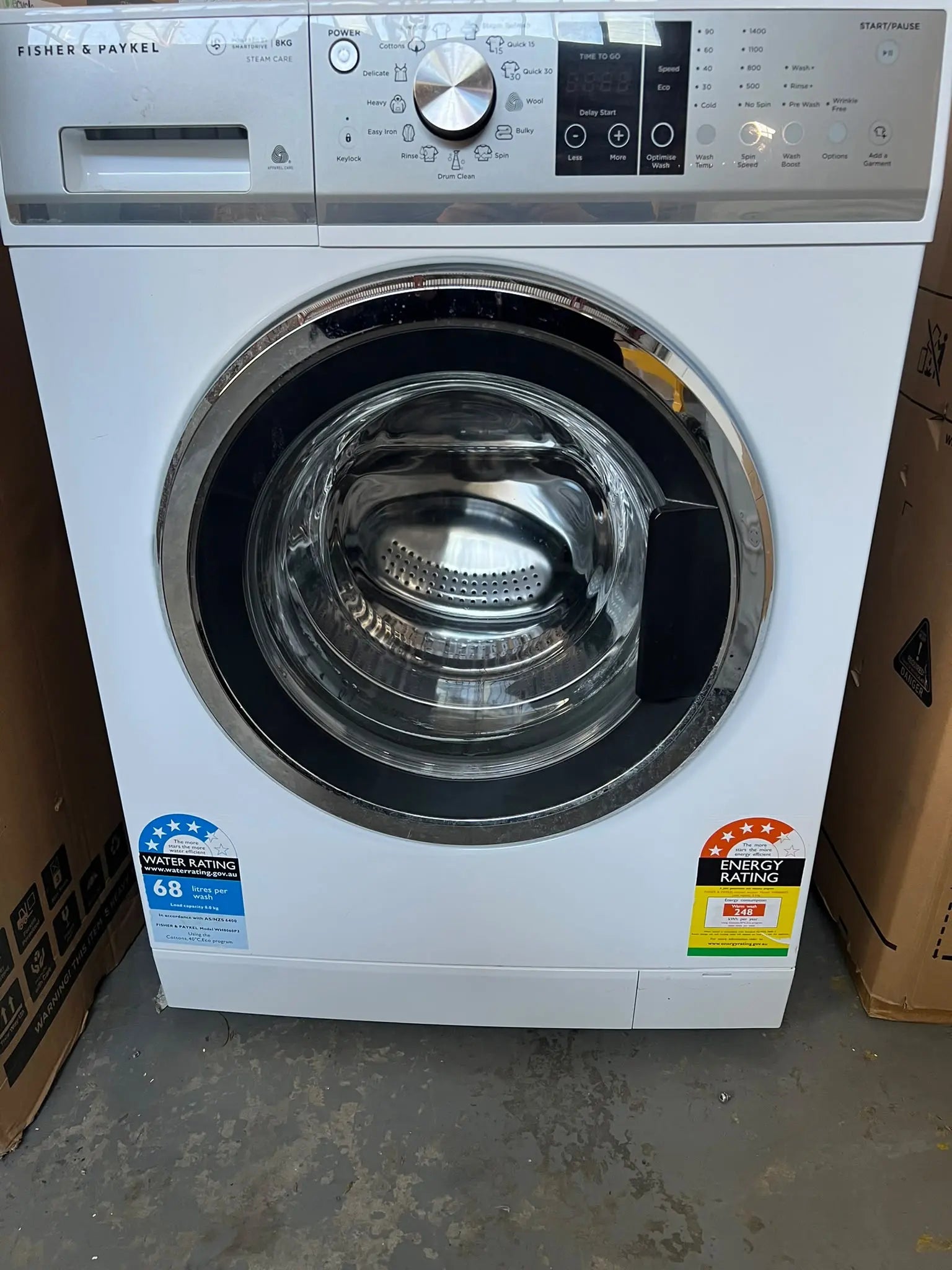 Fisher & Paykel 8kg Front Load Washer in White – Refurbished | ADELAIDE