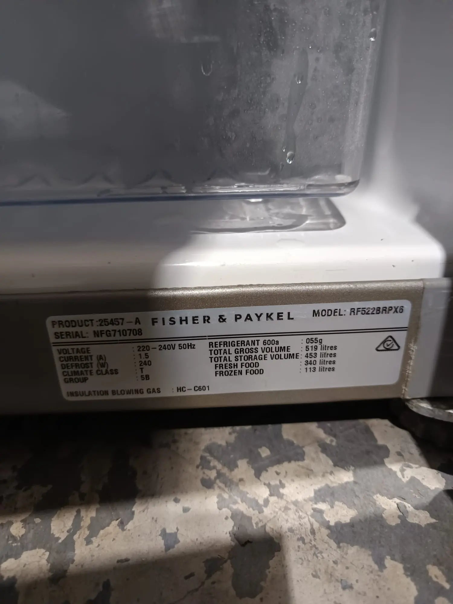 Fisher & Paykel Bottom Mount Refrigerator RF522BRPX6 – Refurbished | MELBOURNE