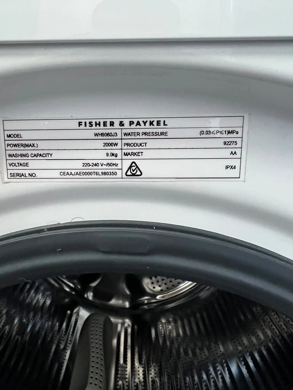 Fisher & Paykel Series 5 9kg Front Loader Washer – Refurbished | ADELAIDE