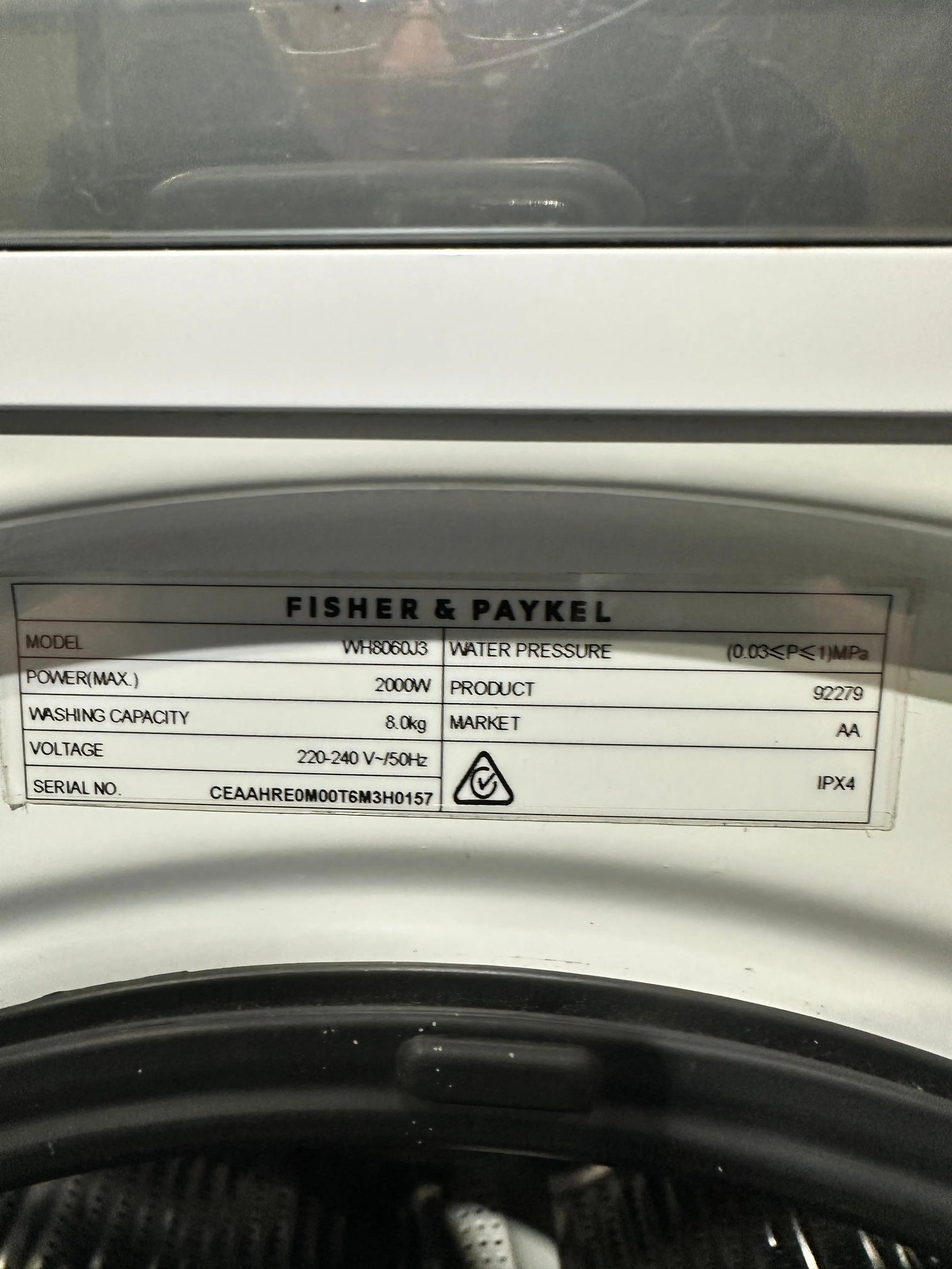 Fisher & Paykel WH8060J3 Front Load Washing Machine – Refurbished | ADELAIDE