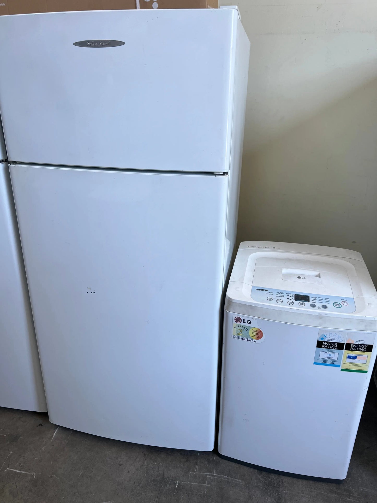 Fisher and paykel 520 litres fridge freezer and lg 5kg washing machine toploader | ADELAIDE