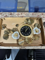 Golden Ginkgo Floral Wall Clock | ADELAIDE