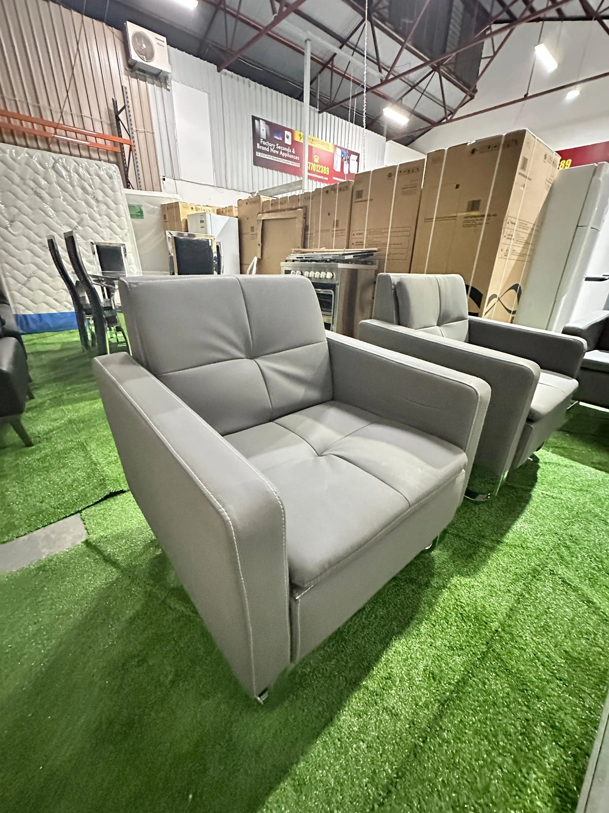 Grey 5-Seater Sofa Set – Brand New | ADELAIDE