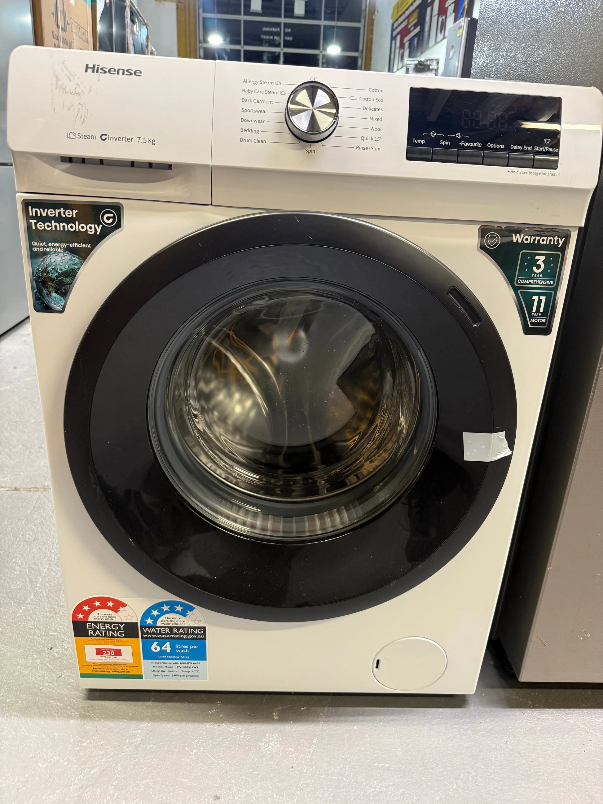 HISENES 7.5 kgs washing machine and Hisense 649L fridge freezer | ALEXANDRIA