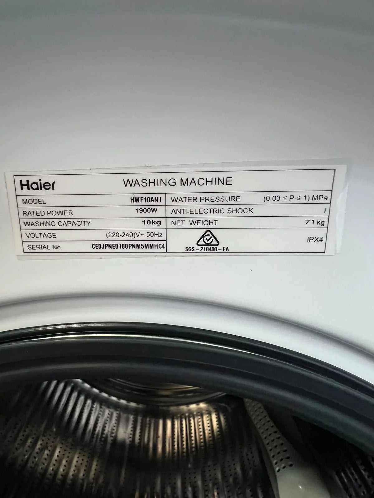 Haier 10kg Front Load Washer – Refurbished | ADELAIDE
