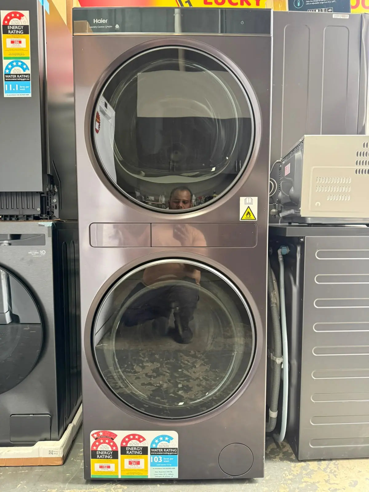 Haier 12kg Washer & 9kg Heat Pump Dryer Laundry Centre - Factory Second | MELBOURNE