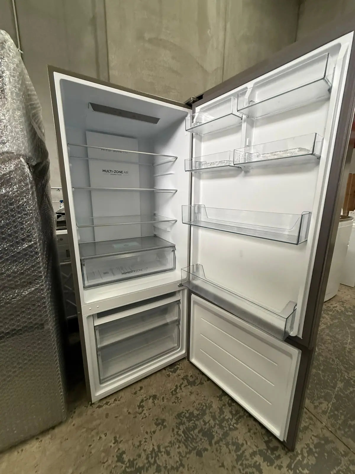 Haier 433L Bottom Mount Fridge Freezer in Silver - Factory Second | MELBOURNE