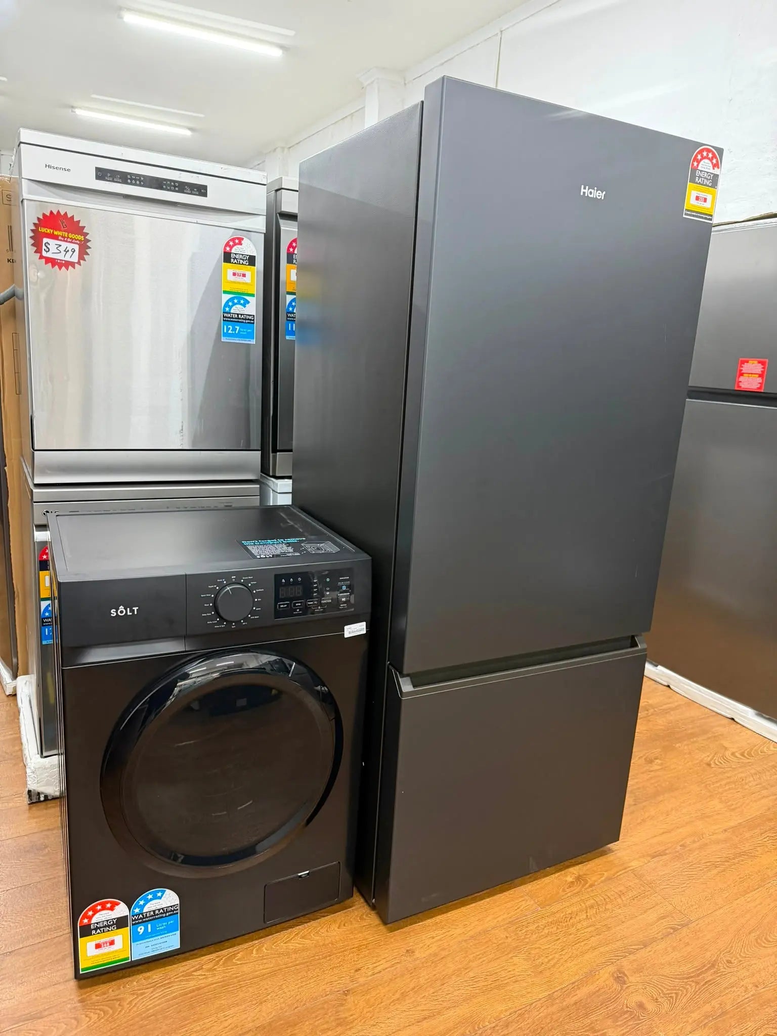 Haier 433L Refrigerator + Solt 9kg Washer Combo – Factory Seconds