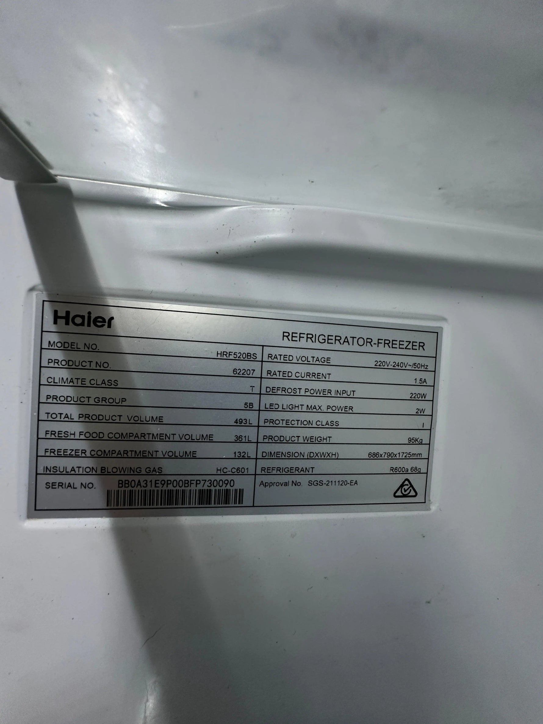 Haier 493L Refrigerator Freezer – Refurbished | ADELAIDE