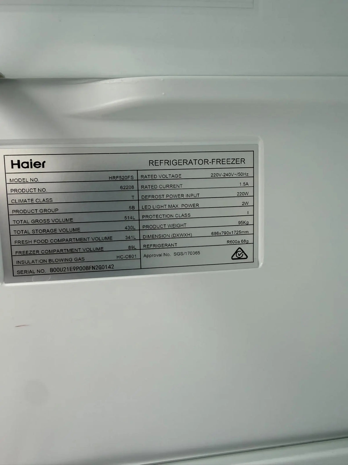 Haier 514L French Door Refrigerator in Satina Stainless Steel - Refurbished | BRISBANE
