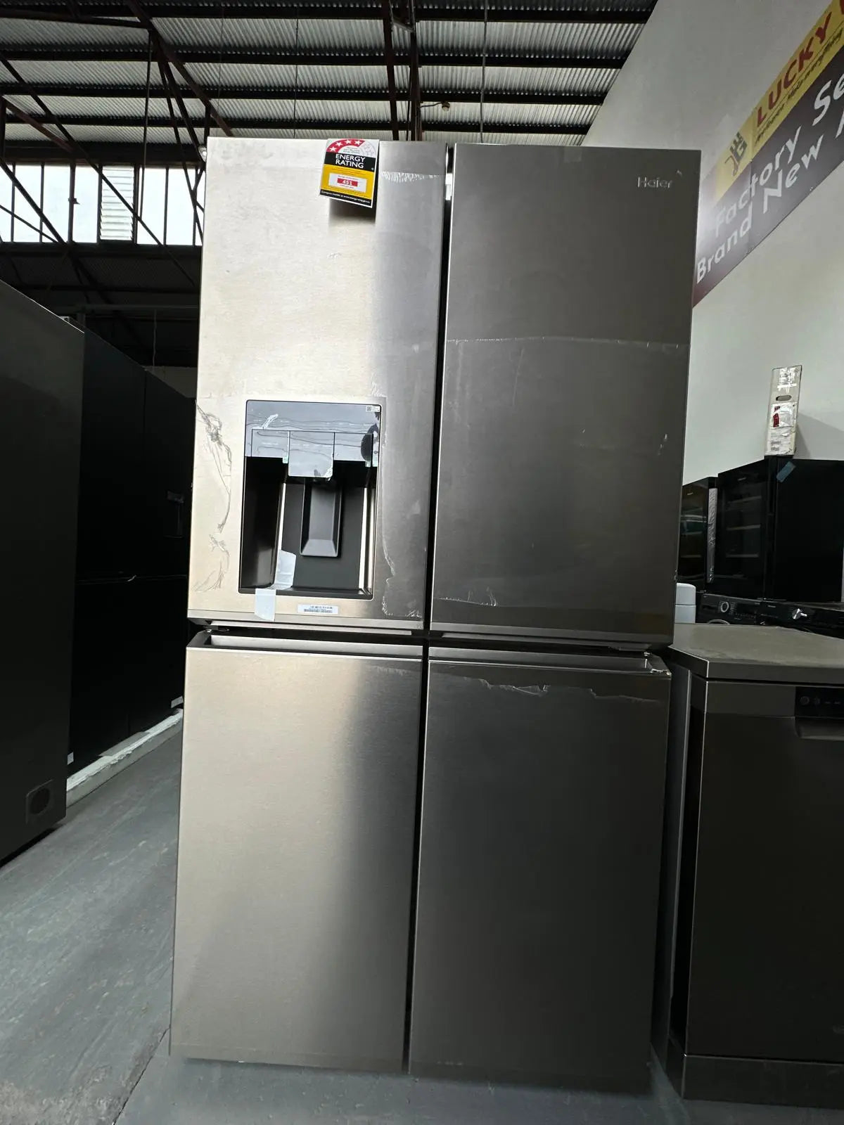 Haier 609L Quad Door Fridge Freezer + Haier 15 Place Dishwasher Combo – Factory Seconds | ADELAIDE