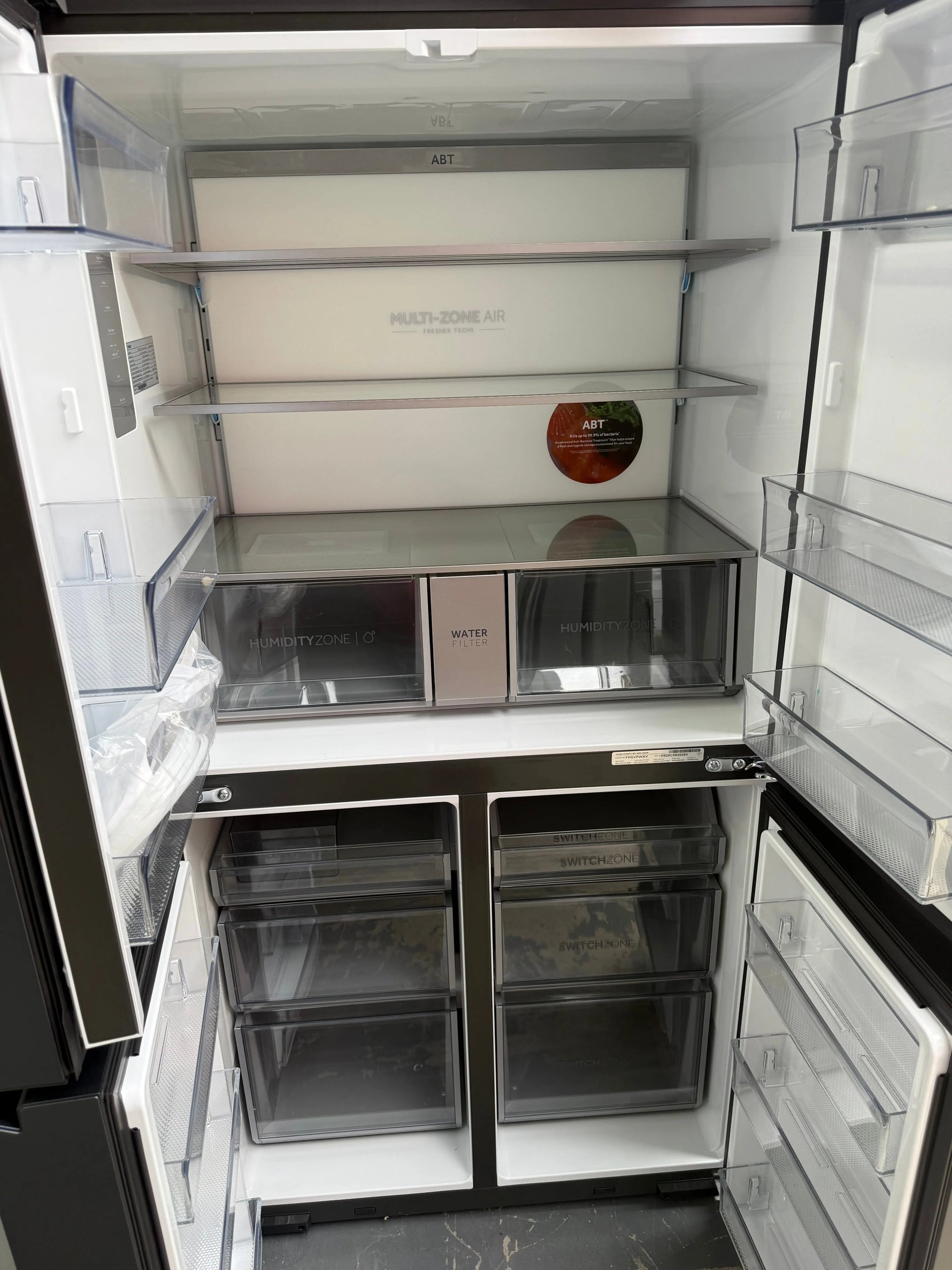 Haier 623L Quad Door Refrigerator with Ice and Water Black HRF680YPC | MELBOURNE