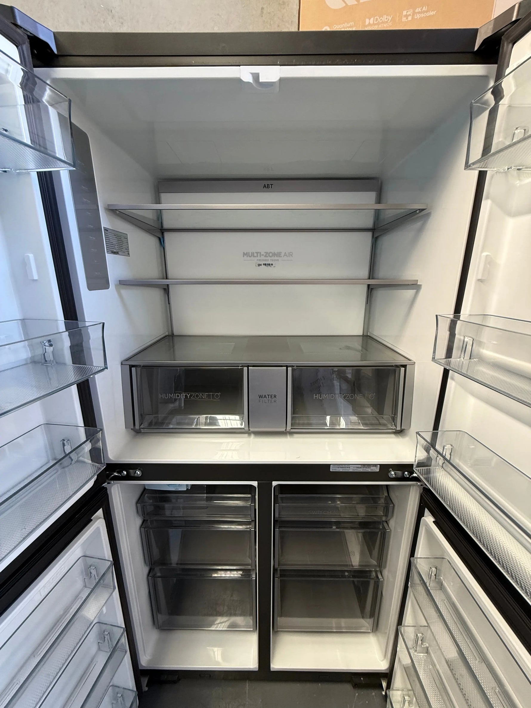 Haier 623L Quad Door Refrigerator with Ice and Water Black HRF680YPC | MELBOURNE