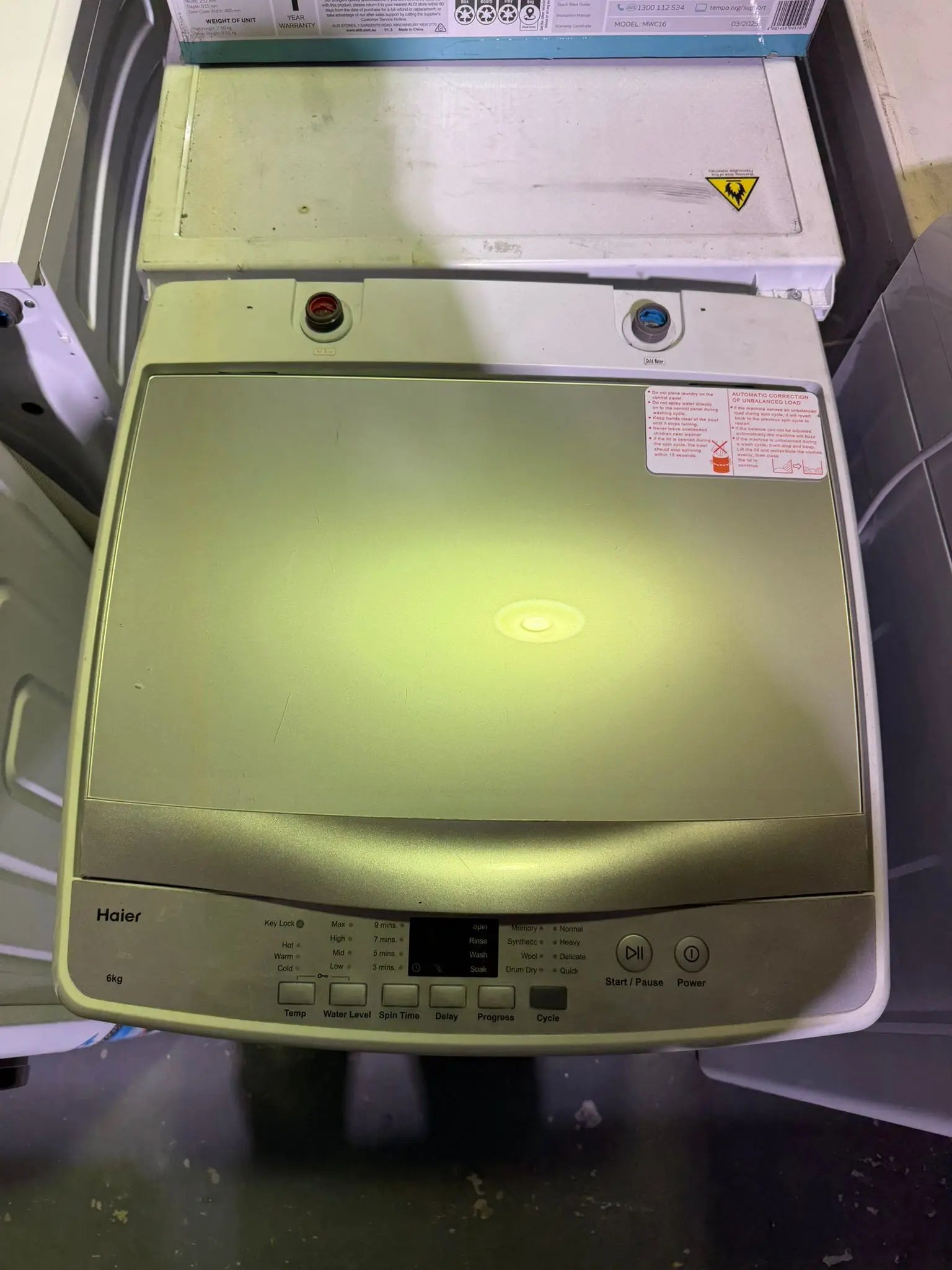 Haier 6kg Top Load Washing Machine White – HWT60AWI – Refurbished | BRISBANE