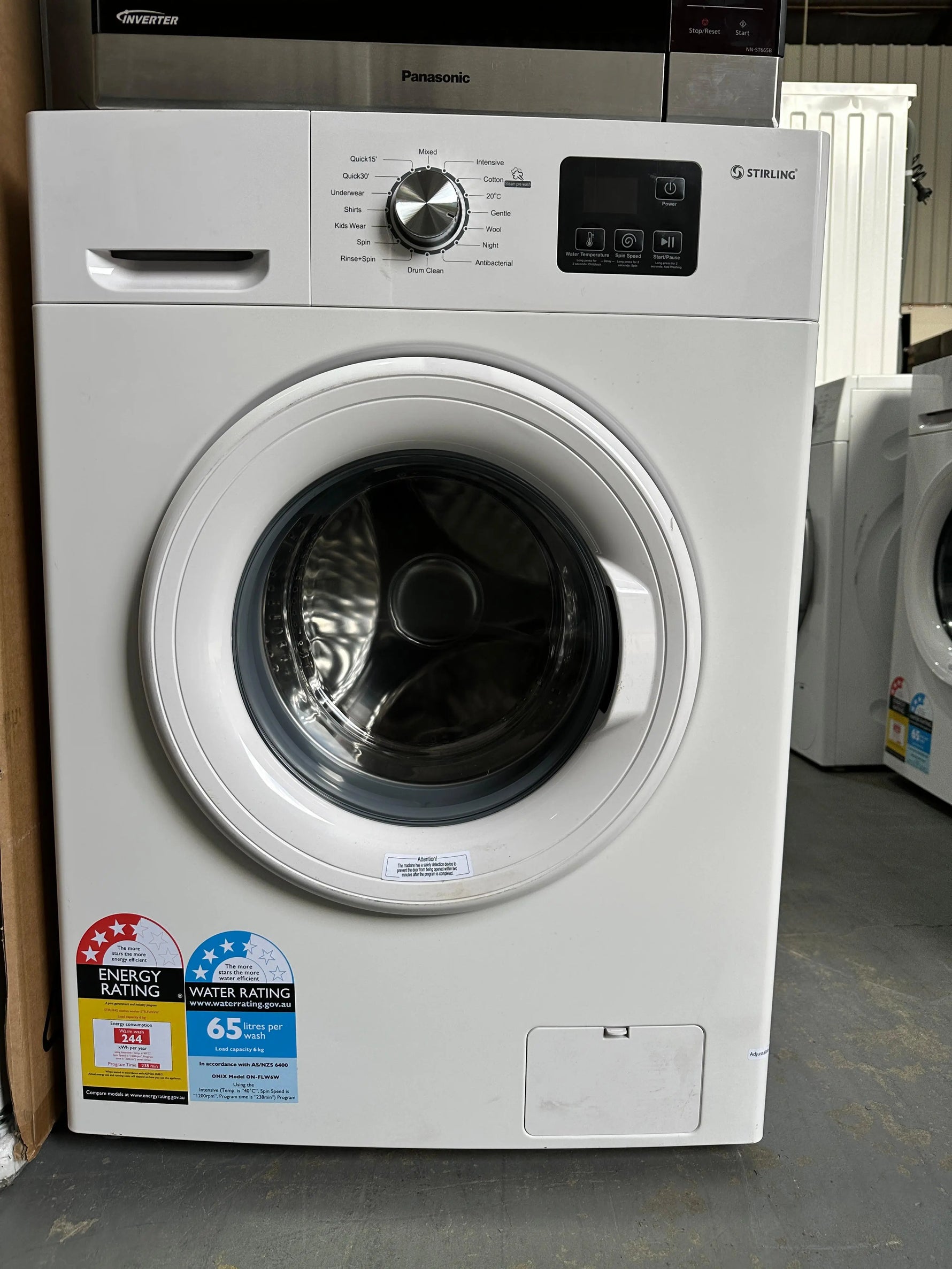HiQ 202L Fridge, Stirling 6kg Washer, Panasonic Microwave & Wall Clock Combo | ADELAIDE