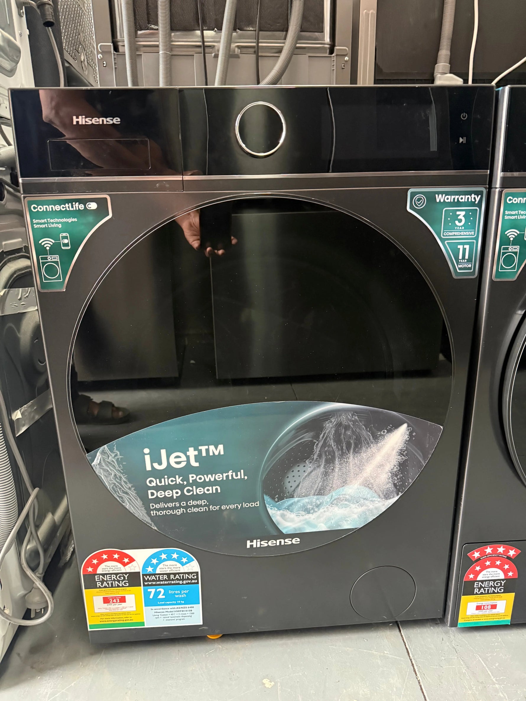 Hisense 10kg Front Load Washer + 10kg Heat Pump Dryer – Factory Seconds | HWF8I1015B + HDF8I10HB | MELBOURNE