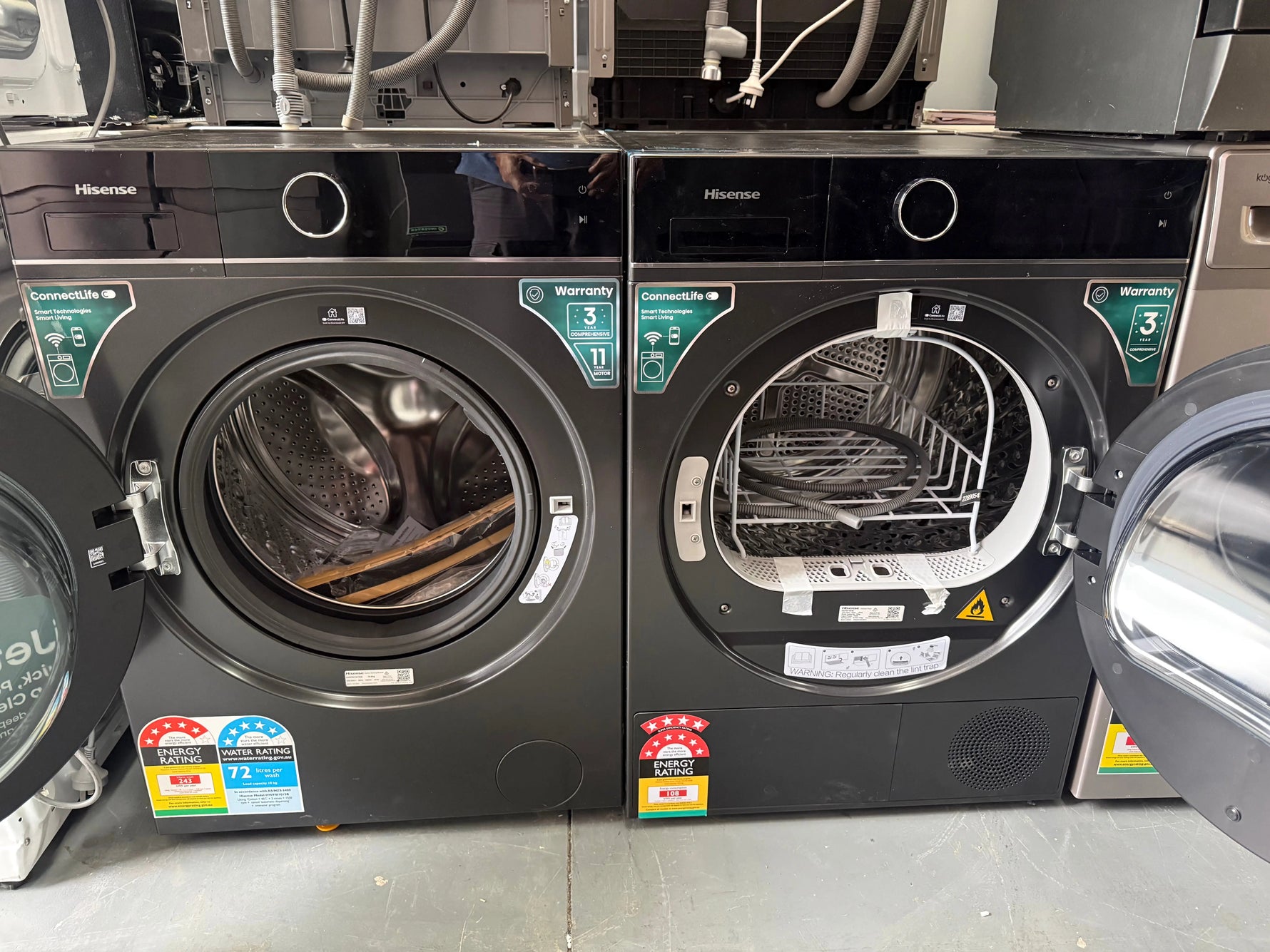 Hisense 10kg Front Load Washer + 10kg Heat Pump Dryer – Factory Seconds | HWF8I1015B + HDF8I10HB | MELBOURNE