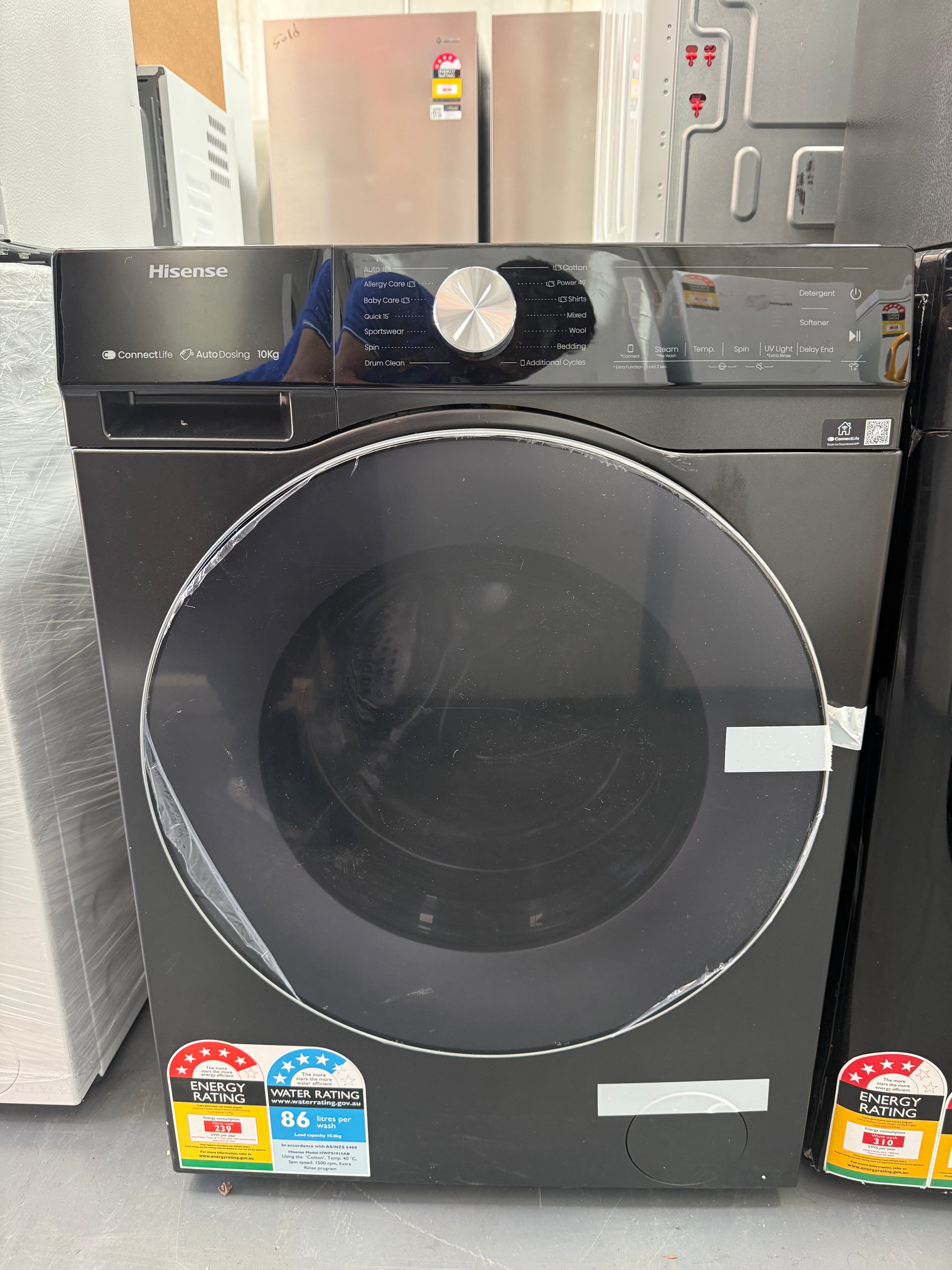 Hisense 10kg Front Load Washer – Factory Seconds | HWFS1015AB | MELBOURNE