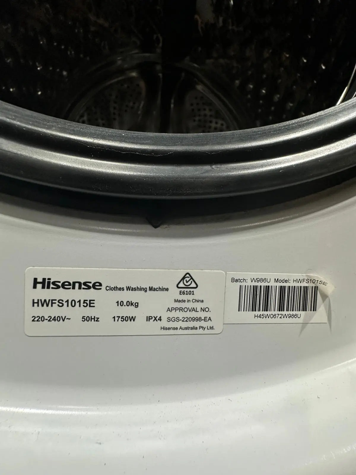 Hisense 10kg Front Load Washing Machine – Refurbished | ADELAIDE