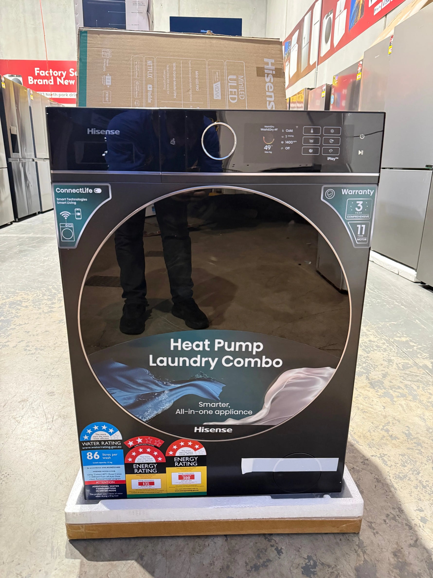 Hisense 12kg/8kg Washer Dryer Combo HCF8I1215HB – Factory Seconds | MELBOURNE
