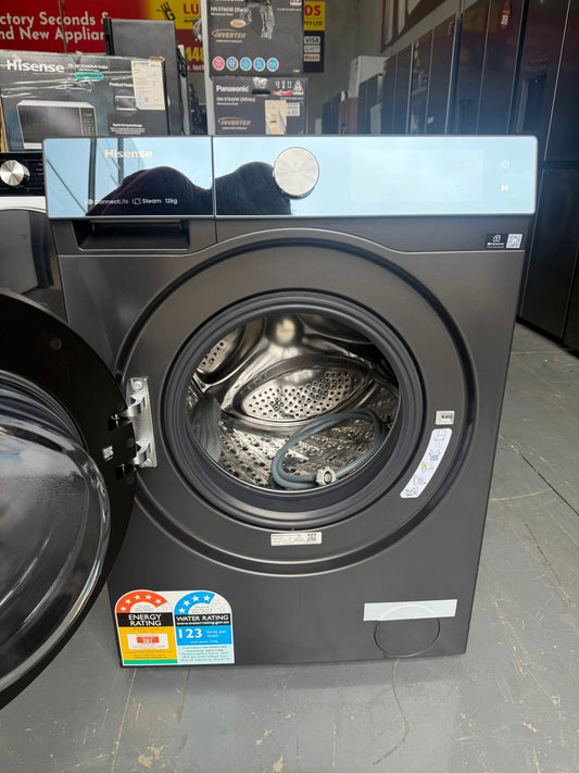 Hisense 12kg Front Load Washer – Near-New Condition | HWFS1214PB | MELBOURNE