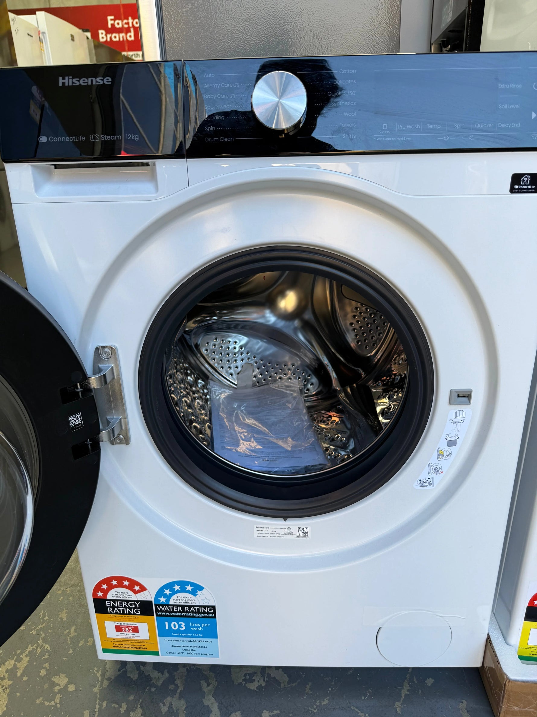 Hisense 12kg Front Load Washing Machine – Factory Seconds | HWF5S1214 | ADELAIDE