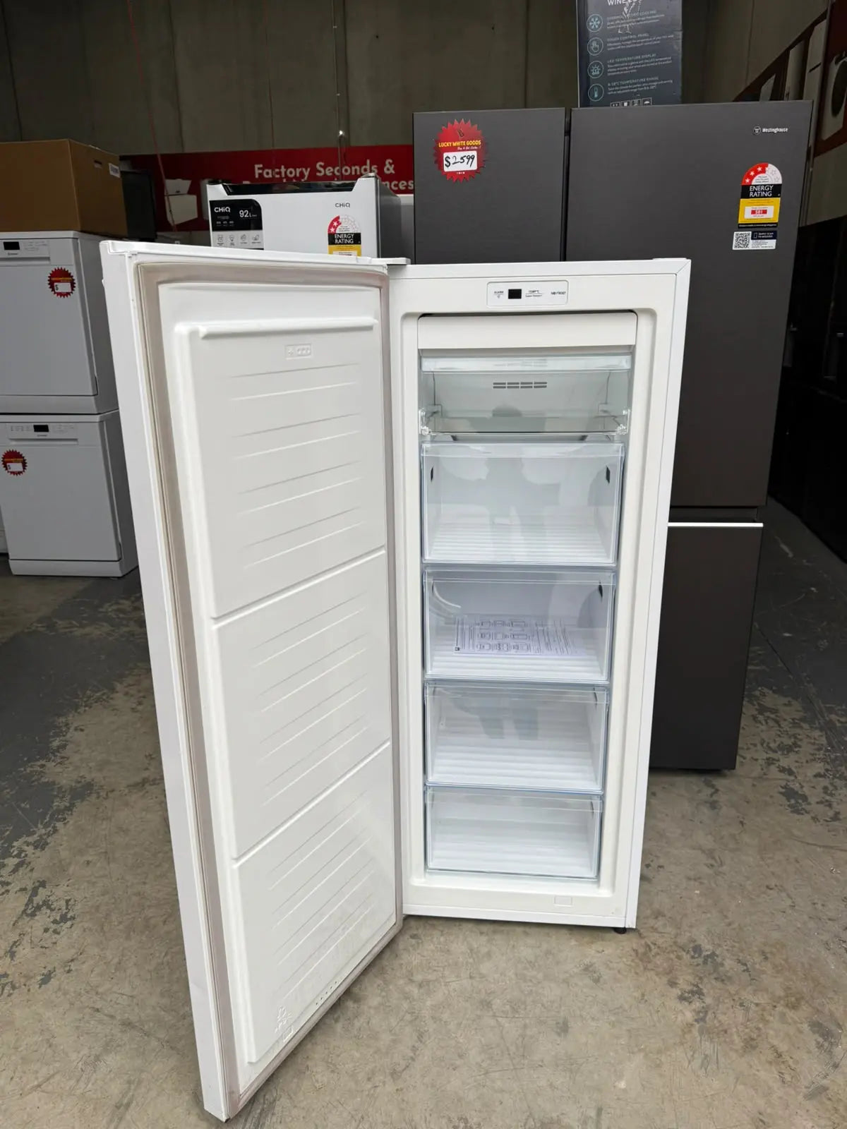 Hisense 155L Upright Freezer – Factory Second | MELBOURNE