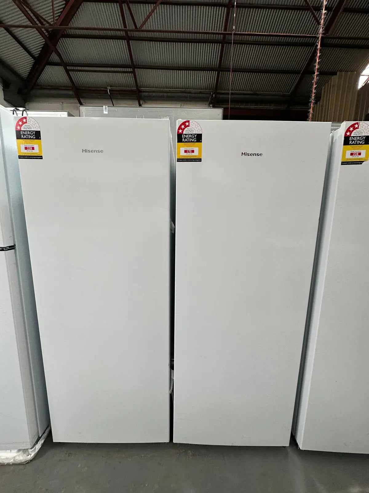 Hisense 155L Vertical Freezer + Hisense 242L Vertical Fridge Combo – Factory Seconds | ADELAIDE