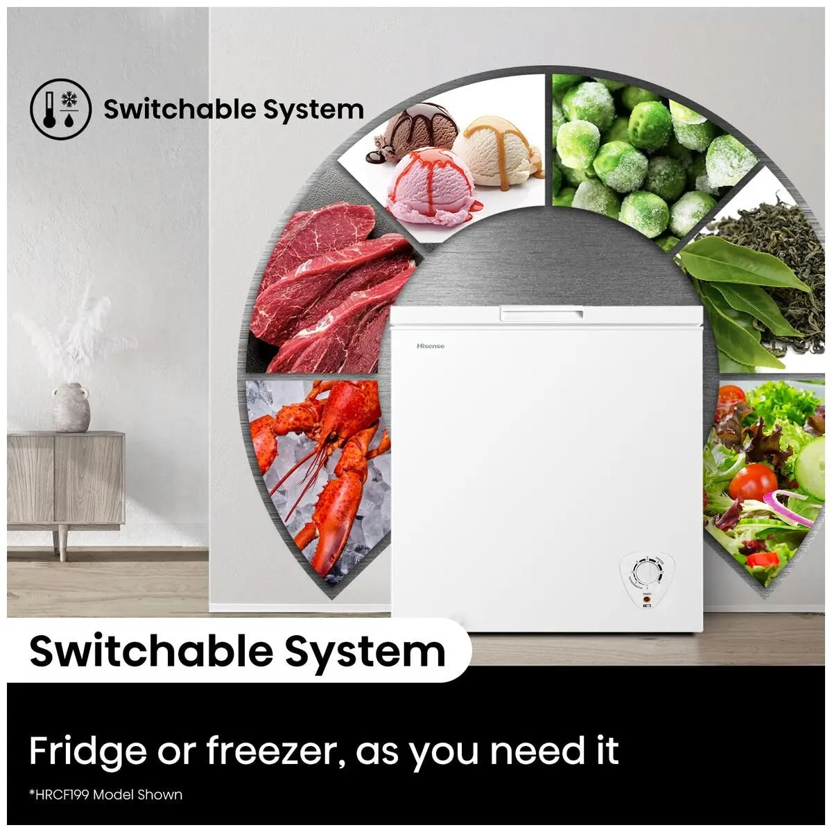 Hisense 200L Hybrid Chest Freezer HRCF201 | ALEXANDRIA