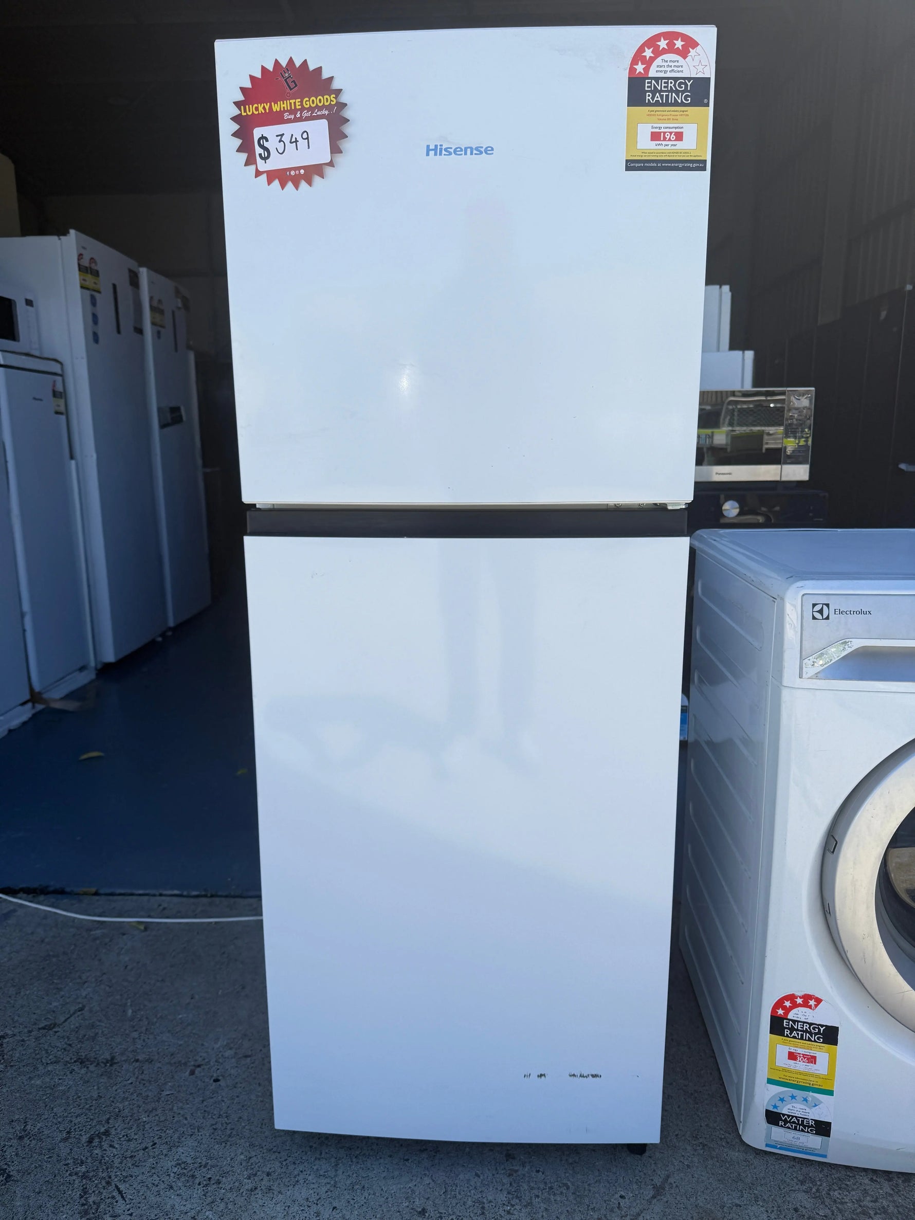 Hisense 205L Fridge Freezer & Electrolux 8  kg washer Combo (refurbished) | BRISBANE
