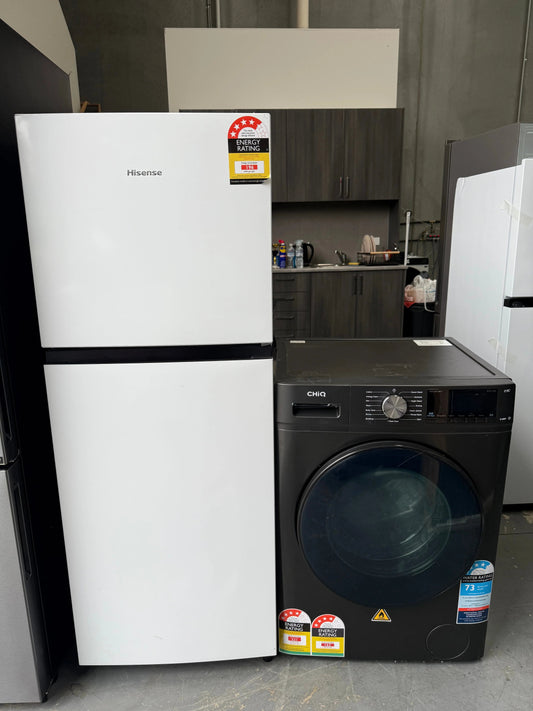 Hisense 205L Fridge and CHiQ 8.5kg Front Load Washer | MELBOURNE