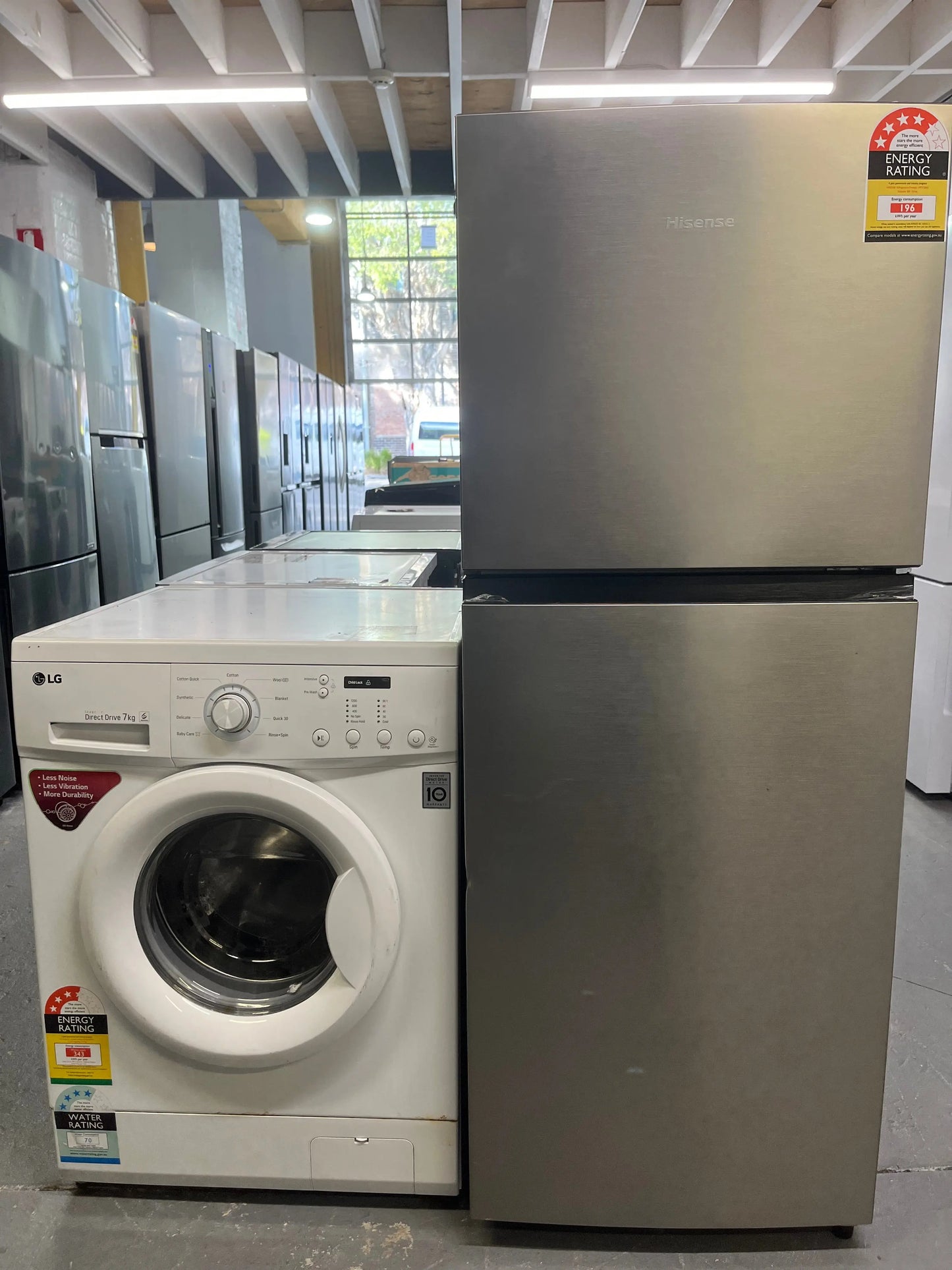 Hisense 205L Fridge freezer and Lg 7 kgs washing machine | ALEXANDRIA