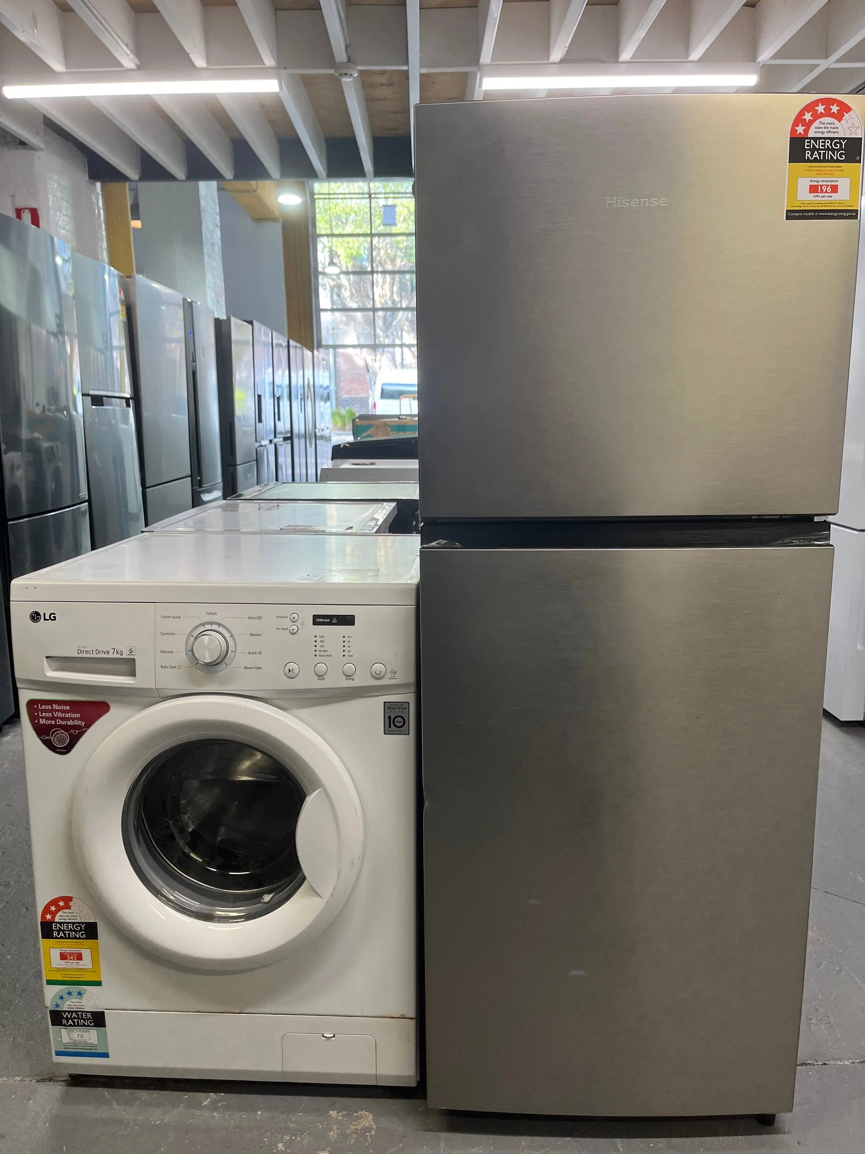 Hisense 205L Fridge freezer and Lg 7 kgs washing machine | ALEXANDRIA