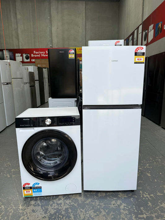 Hisense 205L Top Mount Fridge + 7.5kg Front Load Washer | MELBOURNE
